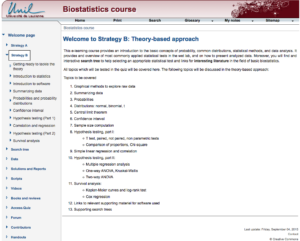 E-learning en biostatistique pour des étudiants de master